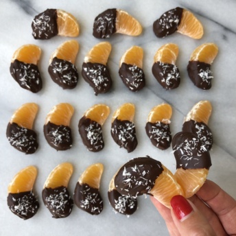 Gluten-free Chocolate Dipped Clementine Slices
