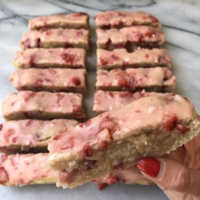 Dairy-free Strawberry Cake Bars