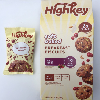 Gluten-free breakfast biscuits by HighKey Snacks