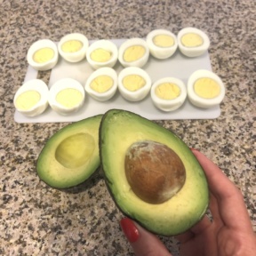 Making Avocado Deviled Eggs