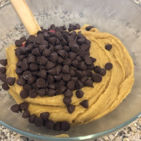 Making Pumpkin Cookie Dough