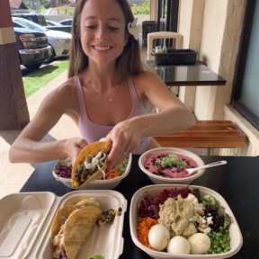 Jackie at Papaya's Natural Foods in Hawaii