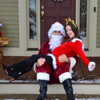 Jackie and Brendan as Santa and Mrs Claus