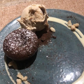 Gluten-free chocolate lava cake from Tidepools