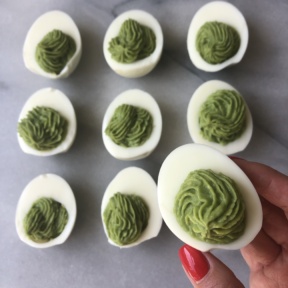 Dairy-free Avocado Deviled Eggs