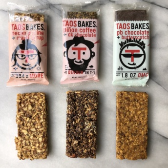 Certified gluten-free bars by Taos Bakes
