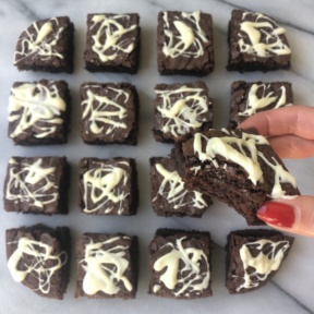 Eating gluten-free Cobweb Brownies