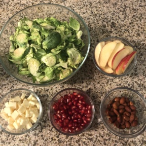 Making a Shredded Brussels Sprouts and Apple Salad