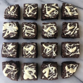 Gluten-free Cobweb Brownies for Halloween