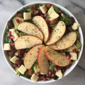 Gluten-free Shredded Brussels Sprouts and Apple Salad
