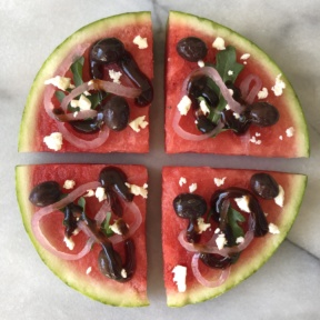 Gluten-free Mediterranean Watermelon Pizza