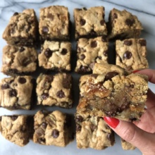 Delicious gluten-free Chocolate Caramel Blondies