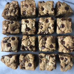 Gluten-free Twix Blondies with Schar Chocolix