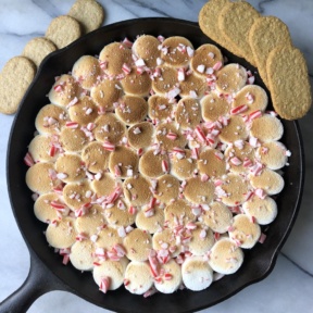 Gluten-free Peppermint S'mores Skillet Dip with Nairn's oat grahams