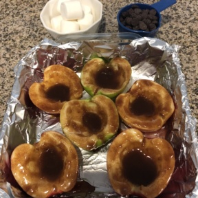 S'mores Apple Cups ready for the oven