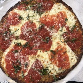 Gluten-free cauliflower pizza from Marinara Pizza