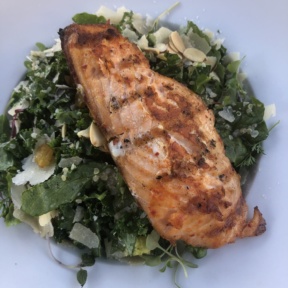 Kale salad with salmon from Society Kitchen