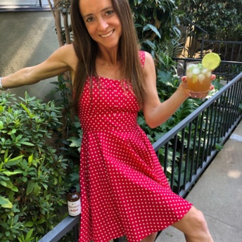 Jackie enjoying her American Cocktail Co