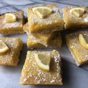 Stack of gluten-free Lemon Squares