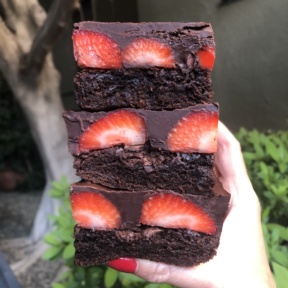 Gluten-free Strawberry Stuffed Brownies