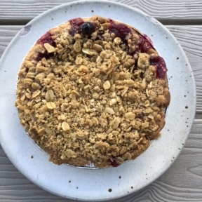 Gluten-free cranberry crisp pie by Winston Pies
