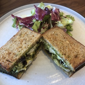 Gluten-free chicken pesto sandwich from Breadblok