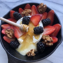 Gluten-free Baked Brie with Berries and Honey