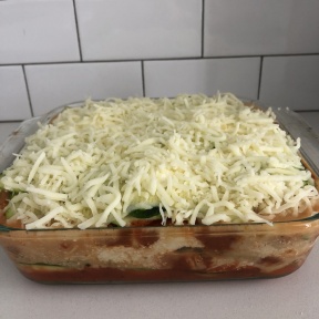 Many layers for Zucchini Lasagna with Chicken