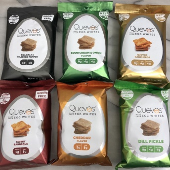 Gluten-free egg white chips by Quevos