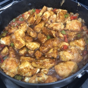 Making gluten-free Sweet & Sour Chicken over Cauliflower Rice