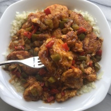 Sweet & Sour Chicken over Cauliflower Rice