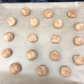 Making gluten-free Snickerdoodle Cookies