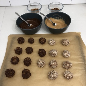 Ready to dip the Cookie Truffles