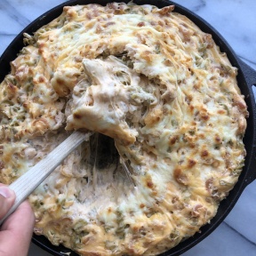 Big spoonful of gluten-free Mac and Cheese Skillet
