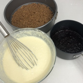 Making gluten-free Blueberry Cheesecake