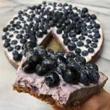 Delicious gluten-free Blueberry Cheesecake