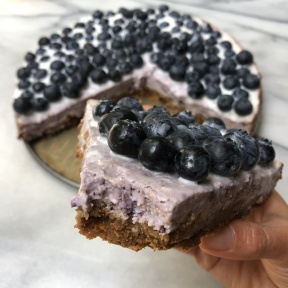 Gluten-free dairy-free Blueberry Cheesecake