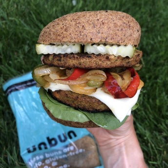 Gluten-free grain-free burger on Unbun Foods