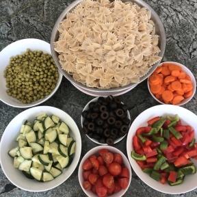 Making gluten-free Italian Pasta Salad