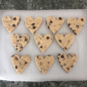 Making Cookie Dough Hearts