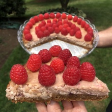 Slice of Raspberry Cheesecake