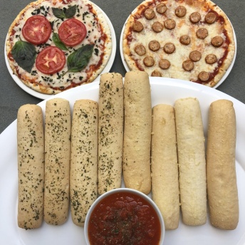 Gluten-free pizza and breadsticks by MyBread Bakery