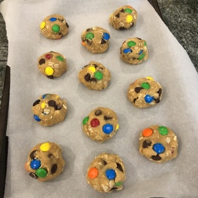 Monster Cookies ready for the oven