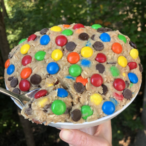 Bite of Monster Cookie Dough Dip