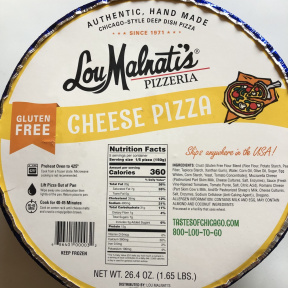 Gluten-free cheese pizza from Lou Malnati's