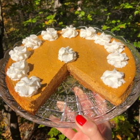 Gluten-free dairy-free Pumpkin Cheesecake