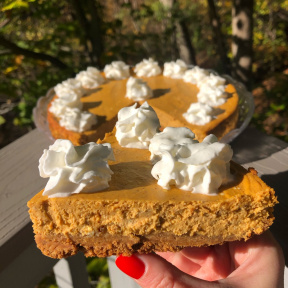 Big slice of Pumpkin Cheesecake