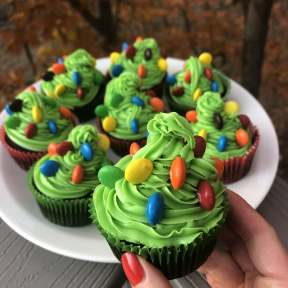 Christmas Tree Cupcakes for a gluten-free Christmas