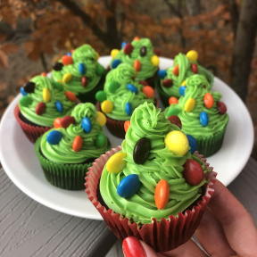 Delicious gluten-free Christmas Tree Cupcakes