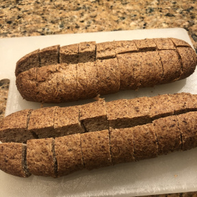 Bread cubes for Pumpkin Bread Pudding